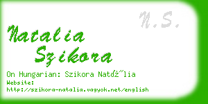 natalia szikora business card